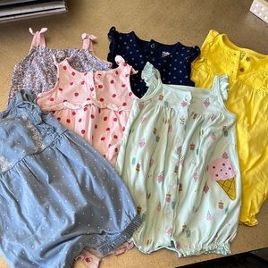 SOLD Lot Carters Summer Rompers.